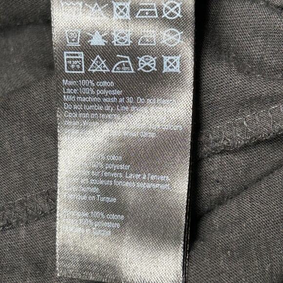 AllSaints Black Tier Lace Trim Tie Neck Sleeveless Maxi Dress Size 4 - Picture 10 of 11